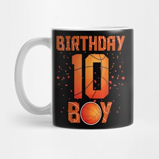 10 Years Old Basketball Fan Family Matching Bday Party Mug